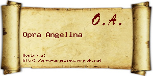 Opra Angelina névjegykártya